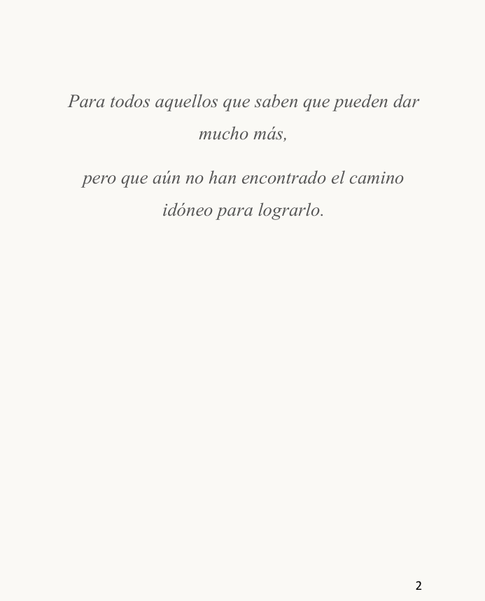 Mente en blanco, Vida en orden