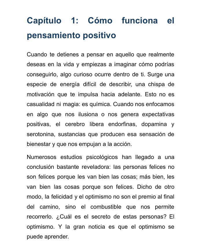 El arte del pensamiento positivo